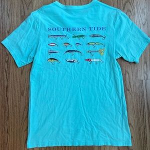Southern Tide aqua blue t-shirt size small